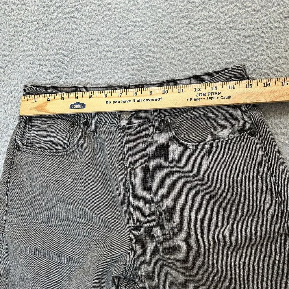 Levis‎ Jeans Mens 32x30* Black White Contrasted 501 XX Button Fly Straight Denim